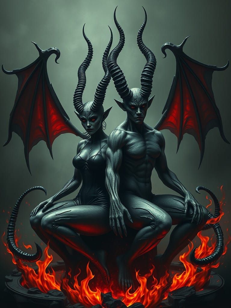 Woman and man is one satan