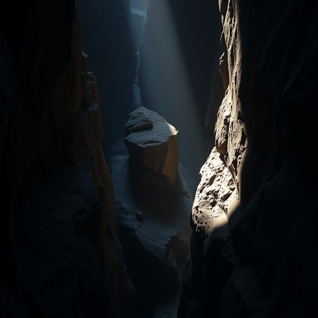 Ethereal Shadow in a Serpentine Ravine