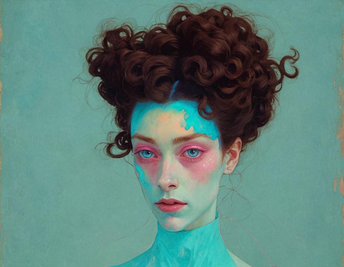 Fluid Dancer with Halo of Light