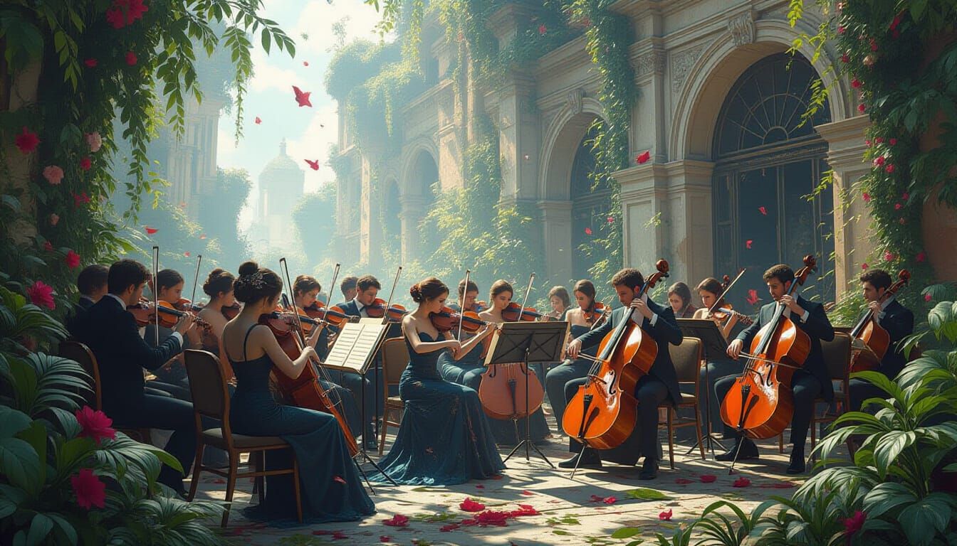 Orchestra Performs During Apocalyptic Event