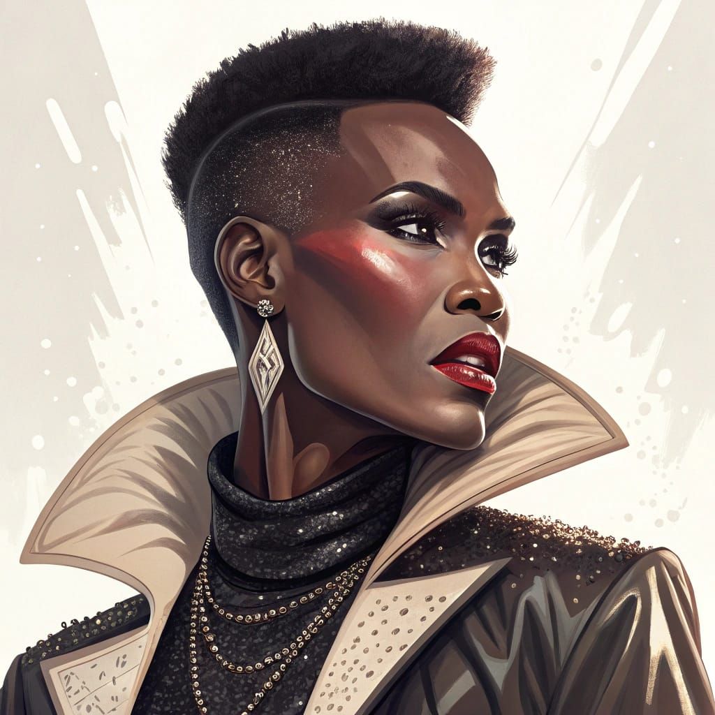 Iconic Portrait of Grace Jones