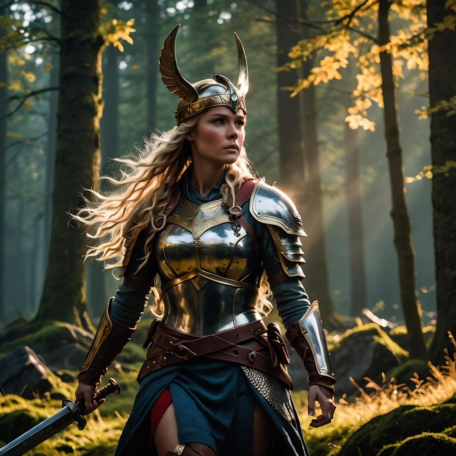 Valkyrie Rising: Ancient Norse Warrior in RAW Photography