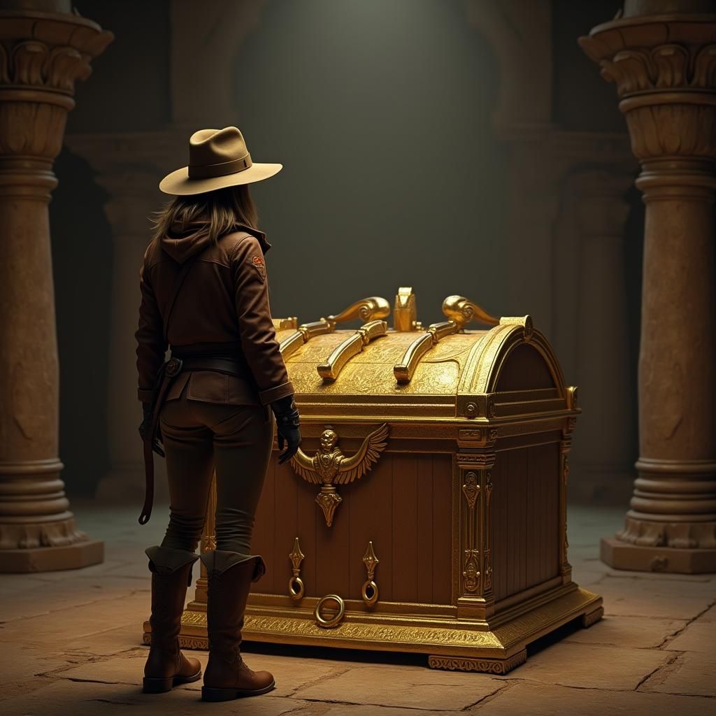 Female Adventurer and the Ark of the Covenant