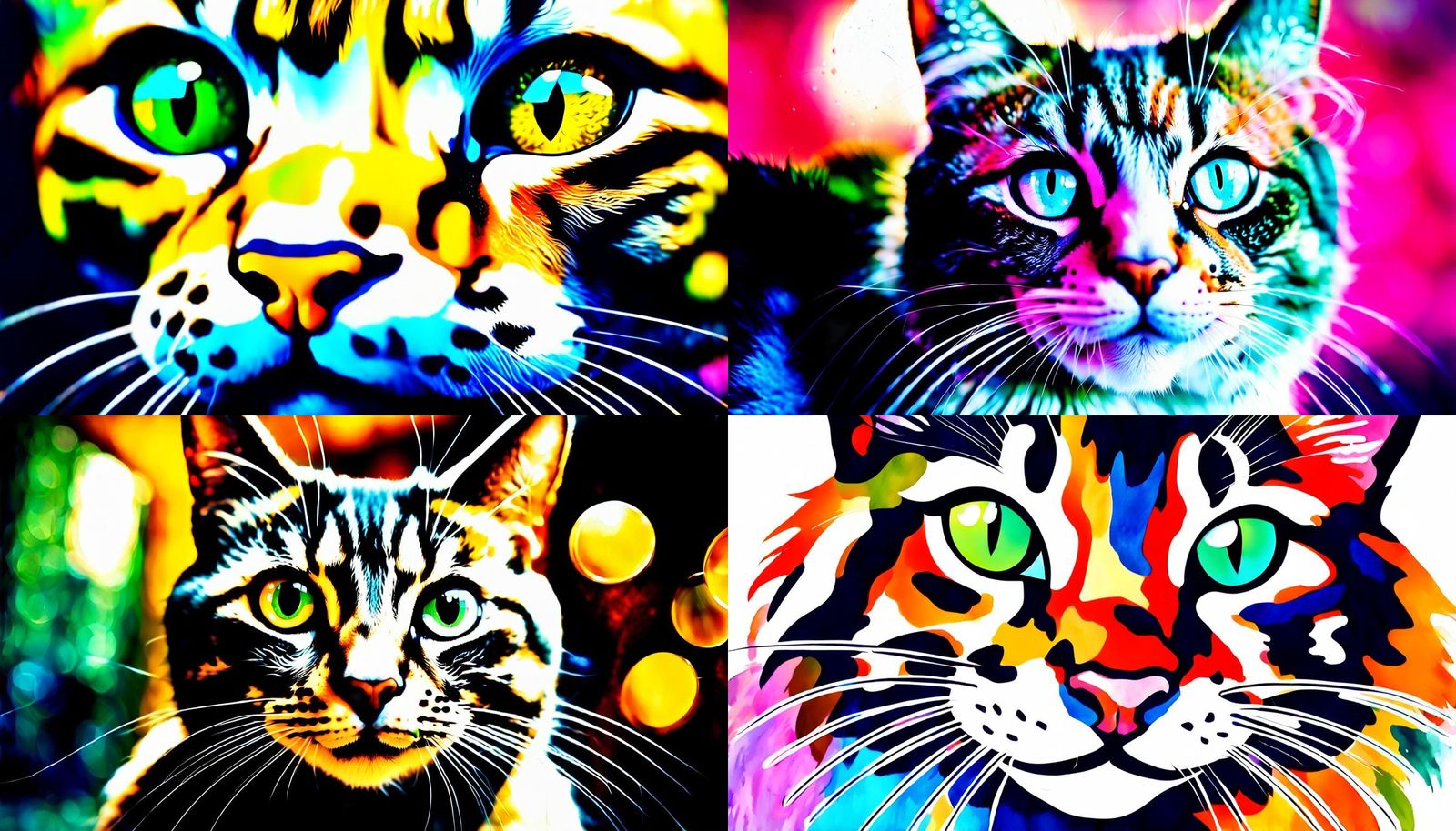 Cute Cat Face Close-Up with Fish Eye Lens