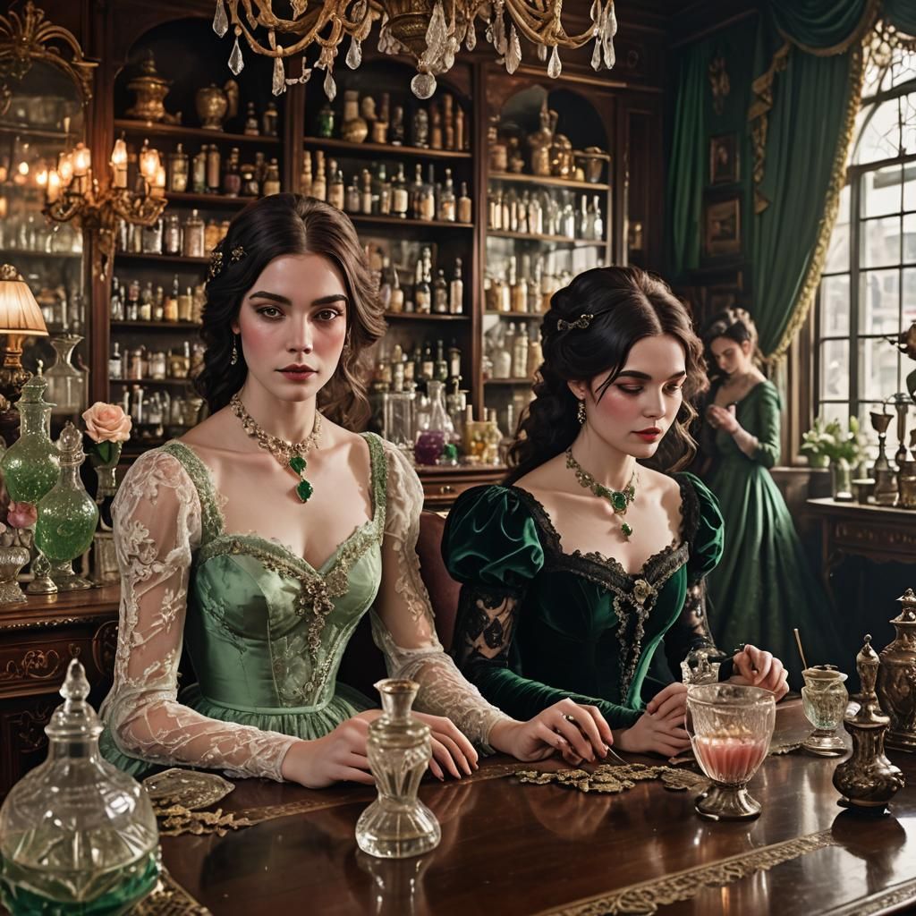 Victorian Era Perfume Shop Scene