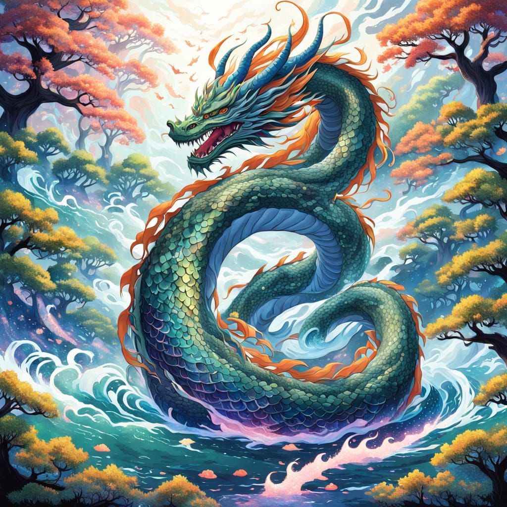 Eastern Dragon Dips Snout into Cosmic River