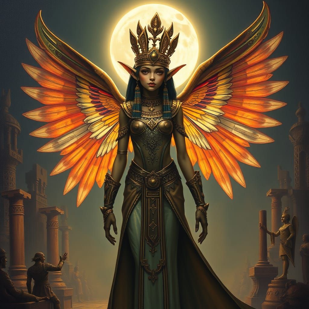 Egyptian Fairy Elf in Heavy Metal Style