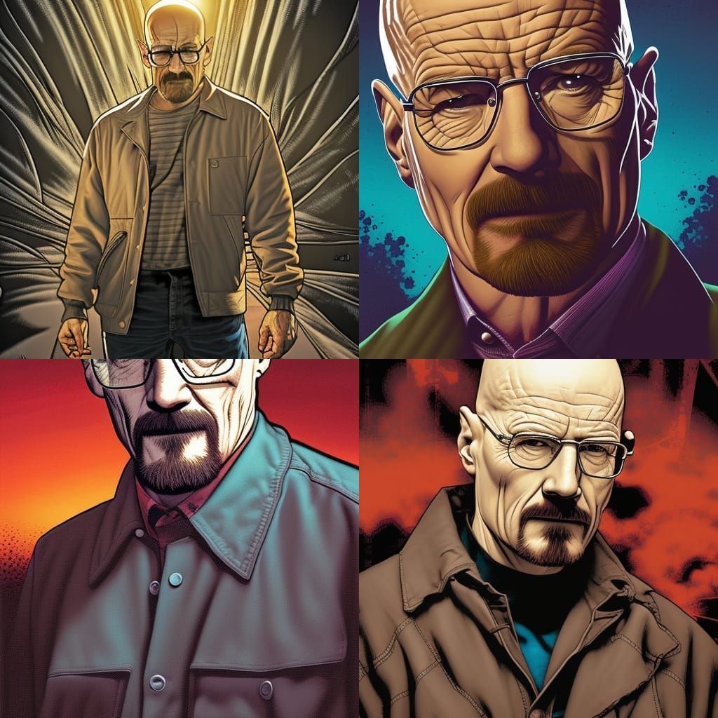 Walter White Comic Book Art