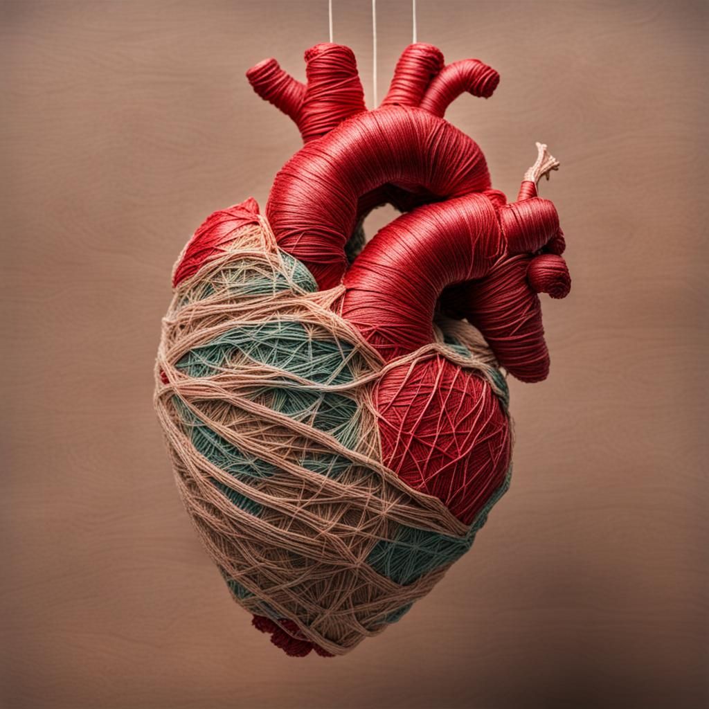 Human Heart Made of Delicate String