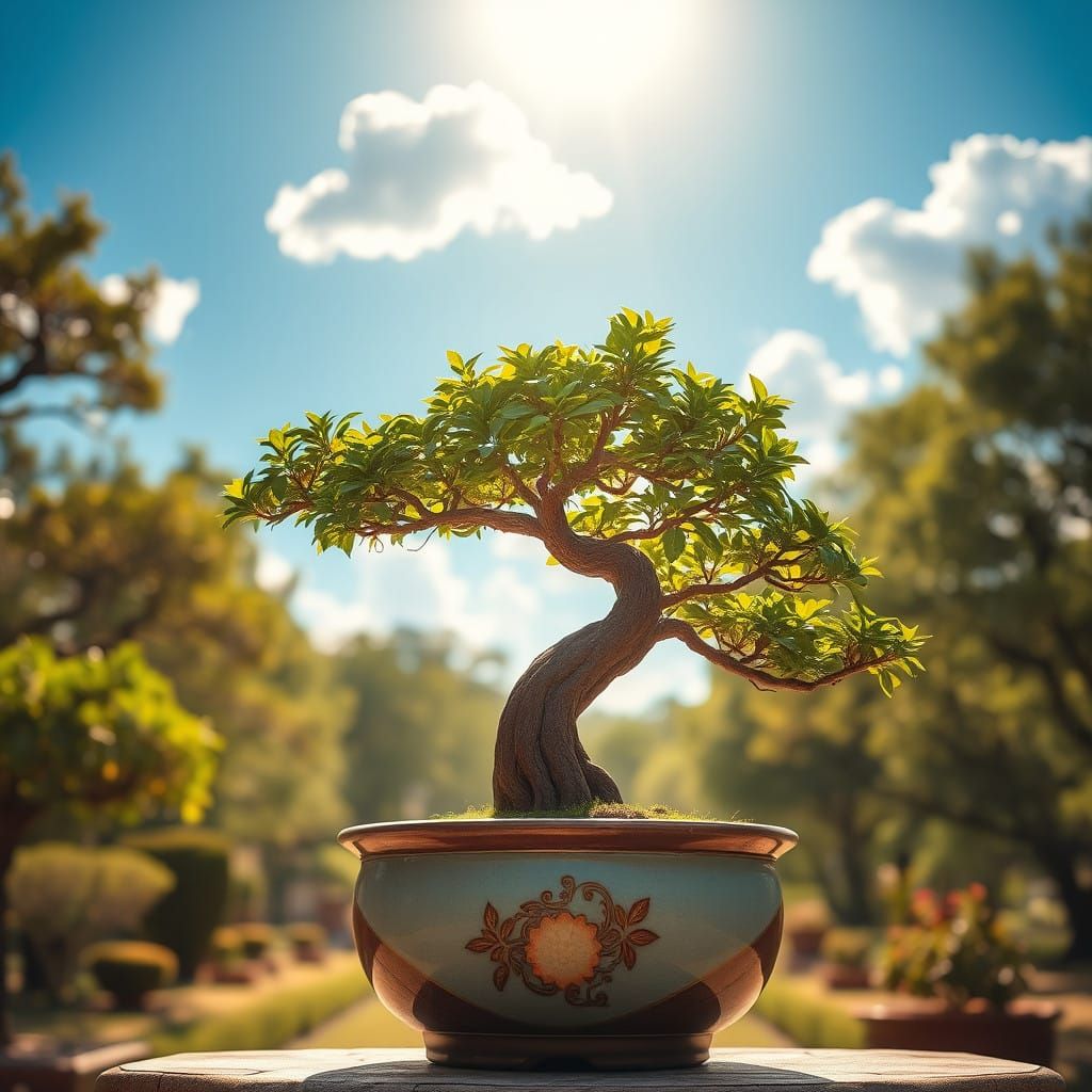 Ethereal Bonsai Masterpiece in Traditional Japanese Style