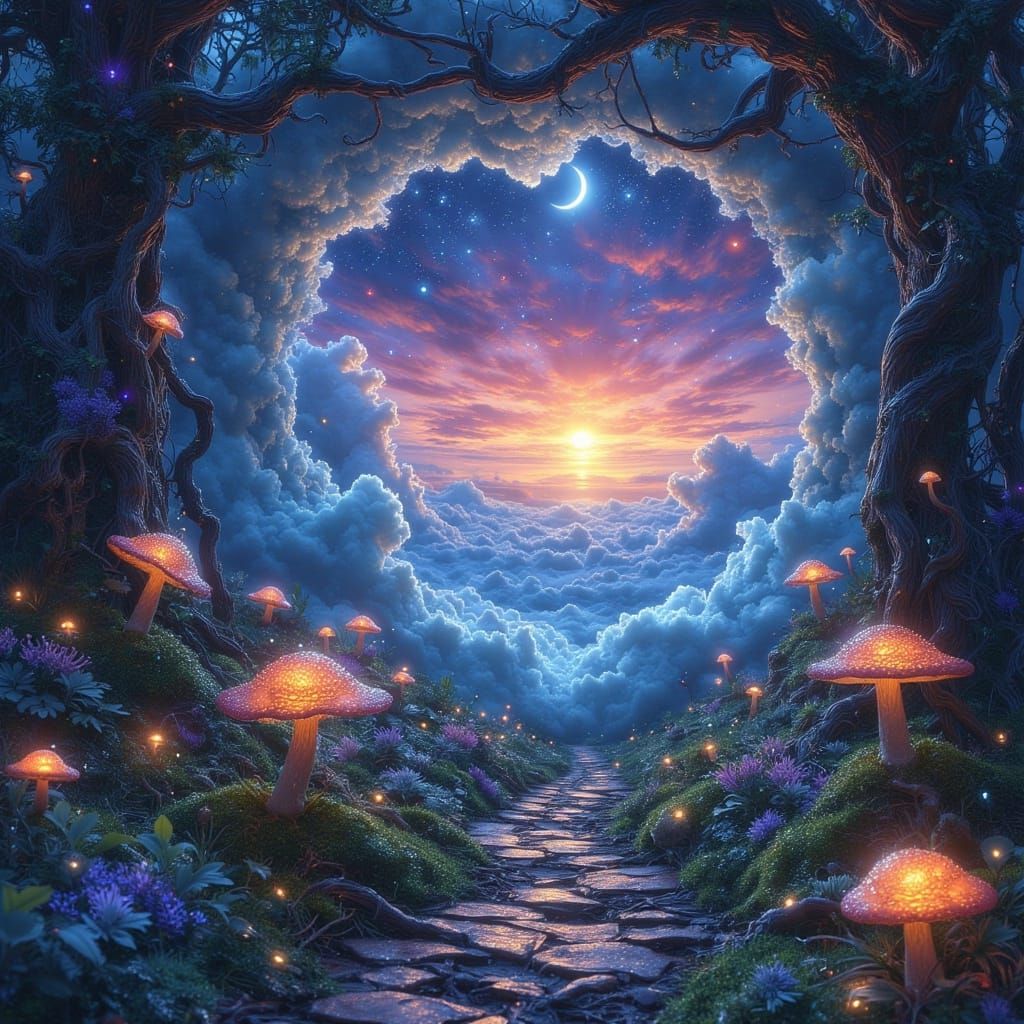 Enchanted Fairy Wanders Through Dreamscape Portal