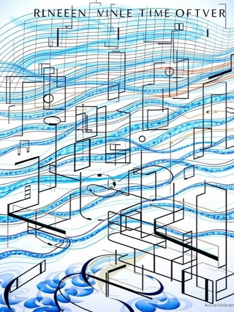 Geometric River of Time: Graphic Score Art