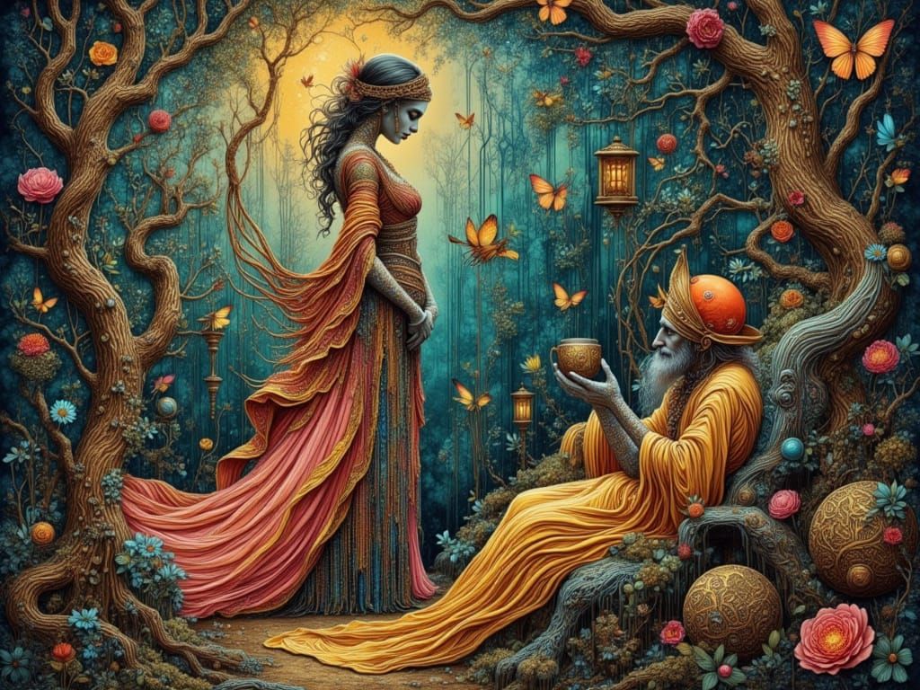 Alms. The fool is dreaming. The wild calls. The Queen answer...