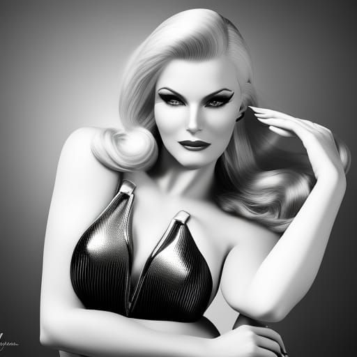 Dagmar: 1940s Bombshell in Surreal Portrait