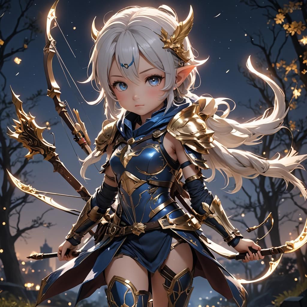 Celestial Baby Archer in 3D Anime Art