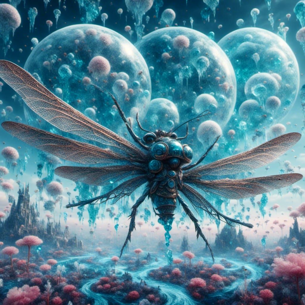 Mutant insect in an alien landscape