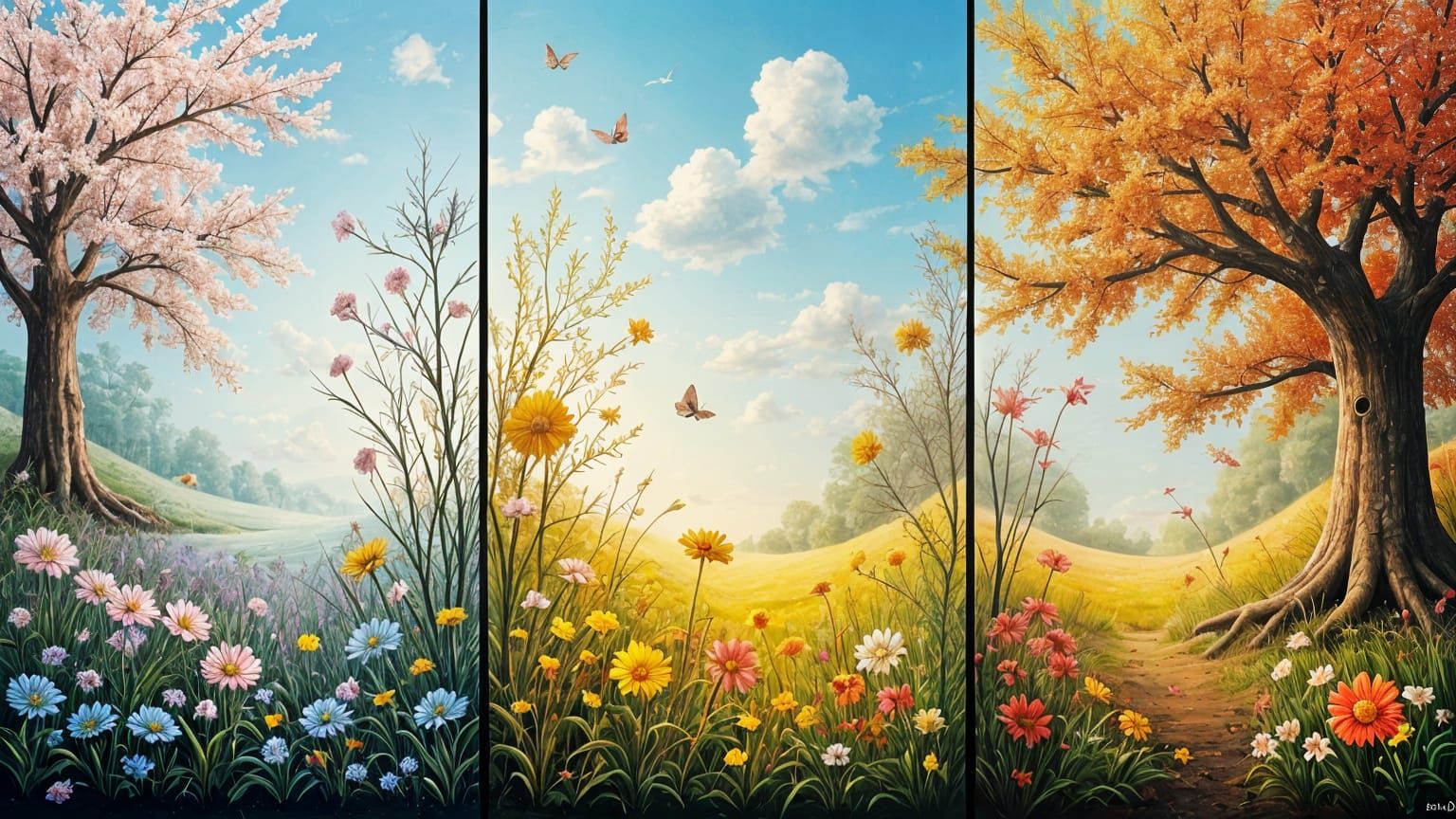 <lora:flux-artsy:1.0> Change of seasons