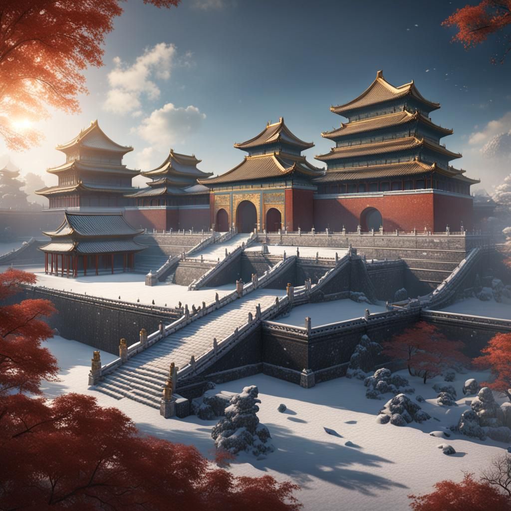 Forbidden City and Chichen Itza in Winter