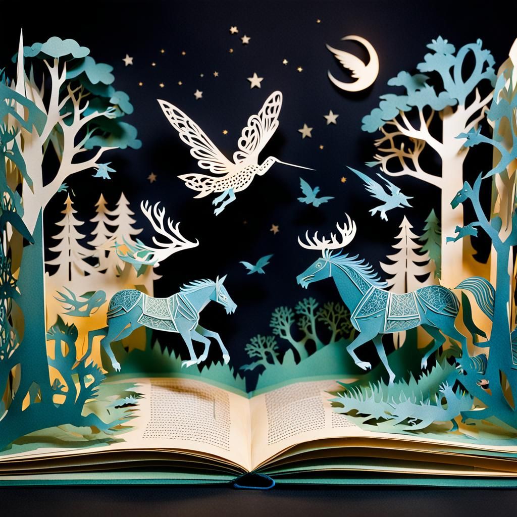 The Wild Fairy Hunt Pop-Up Book Scene