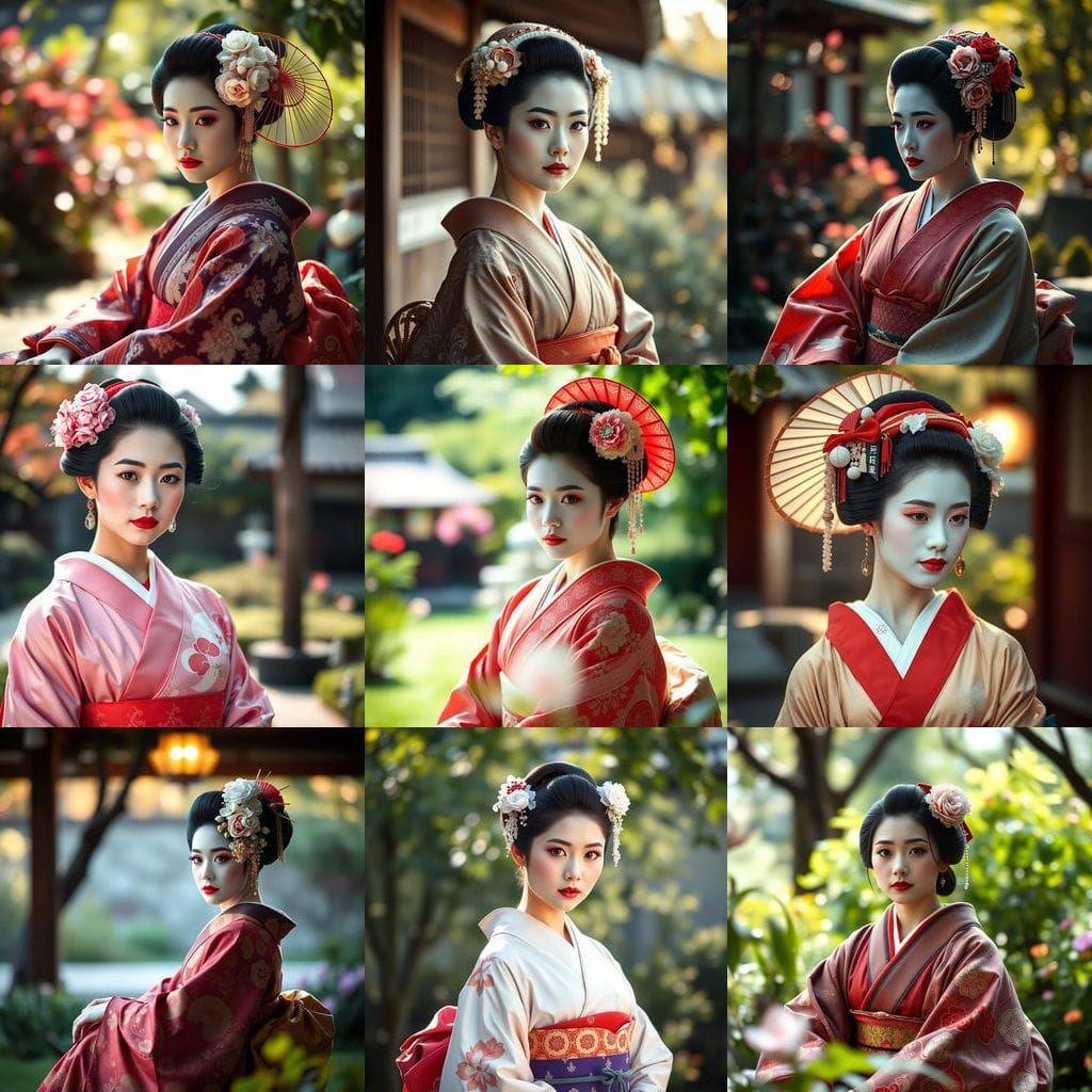 17th Century Geisha Portrait in Natural Lighting