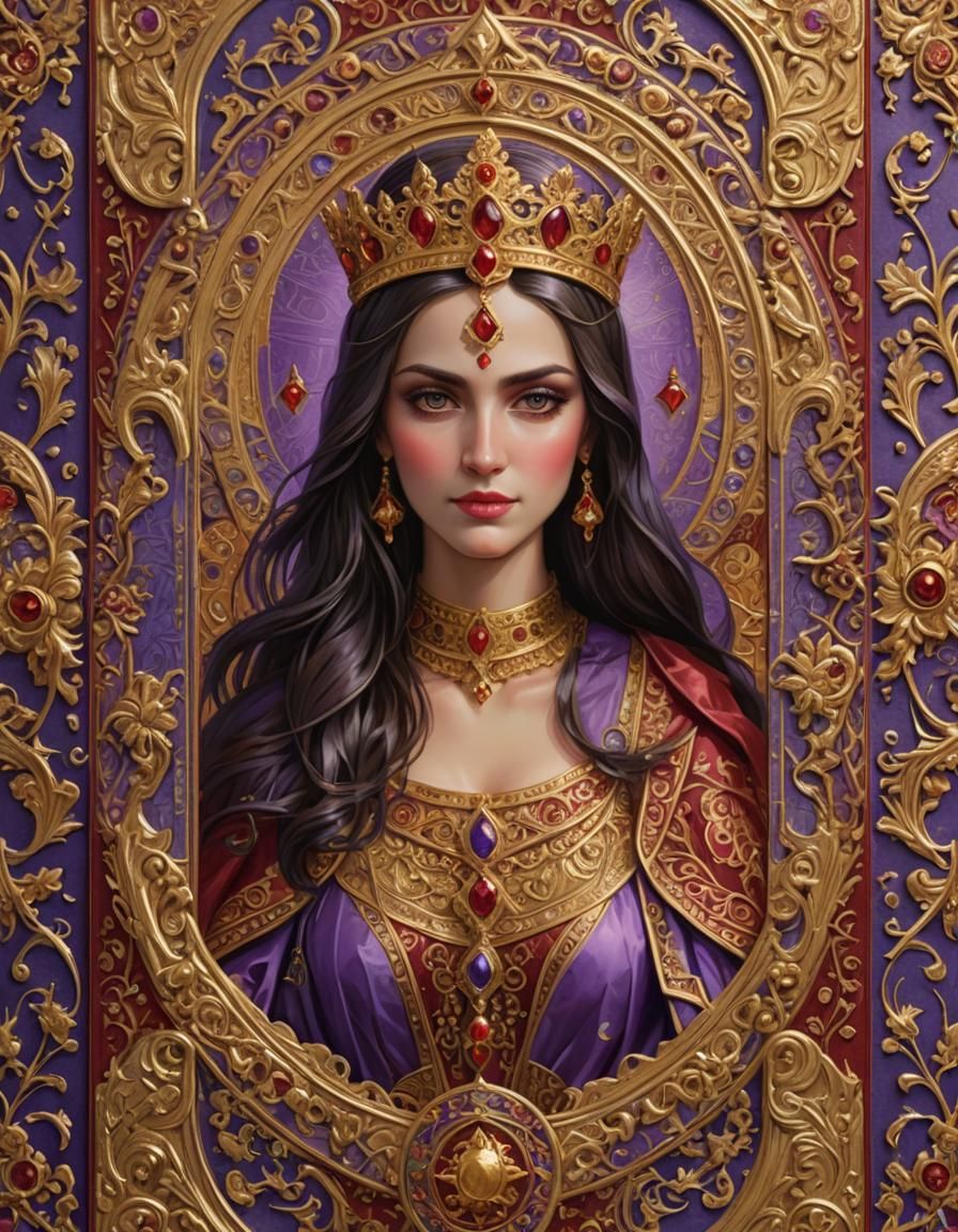 Byzantine Princess Book Cover in Gold and Crimson