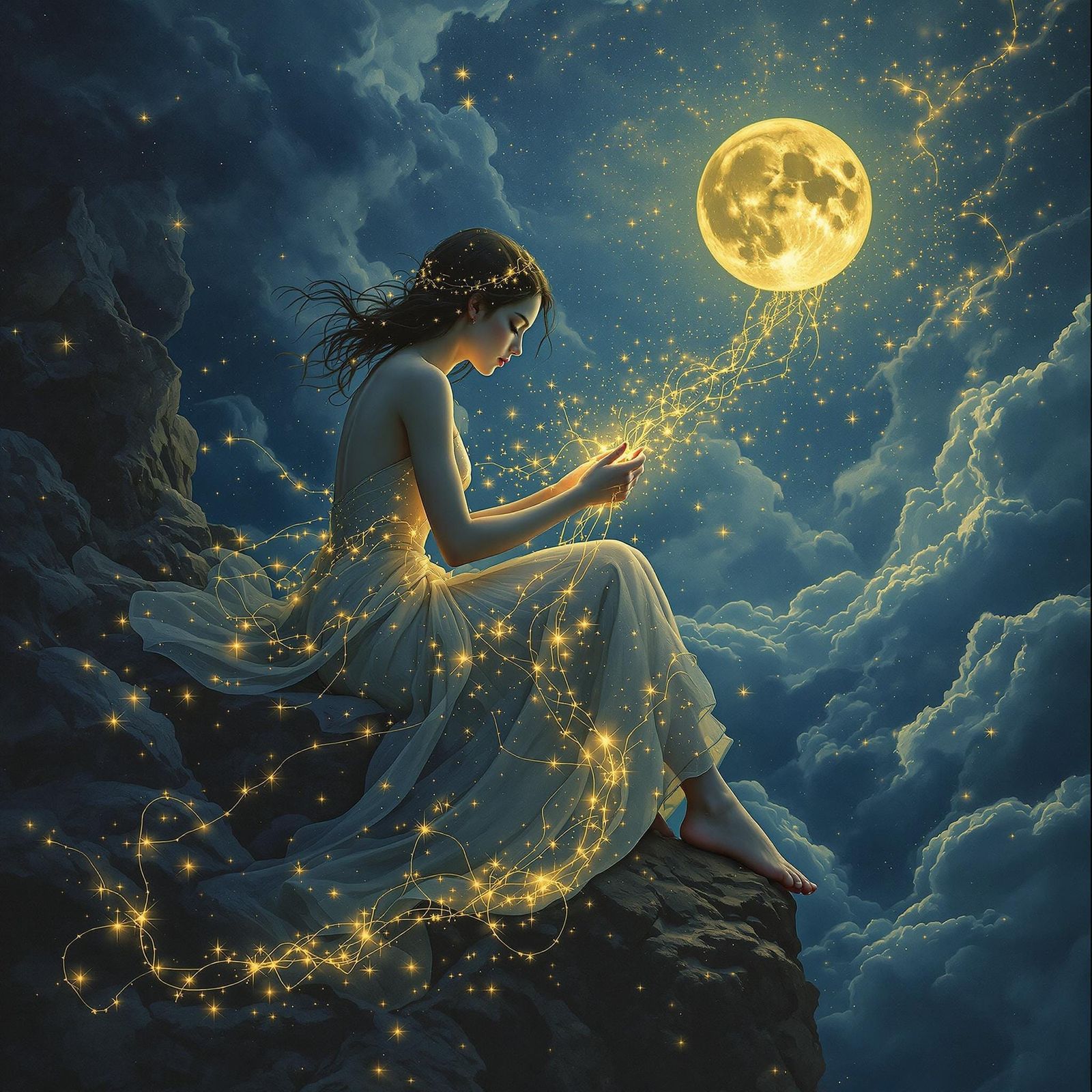 Moonlit Dreamweaver in Cosmic Style