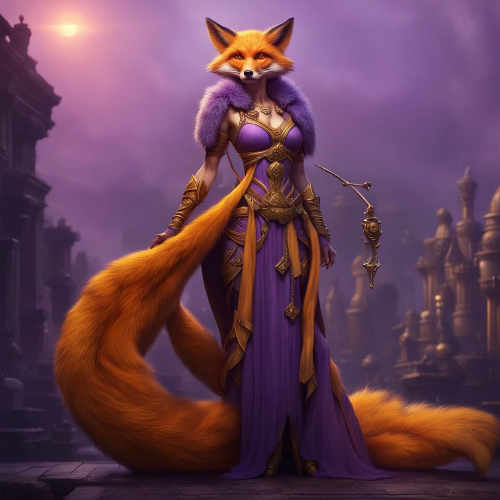 Fox Woman: Dark Fantasy Concept Art