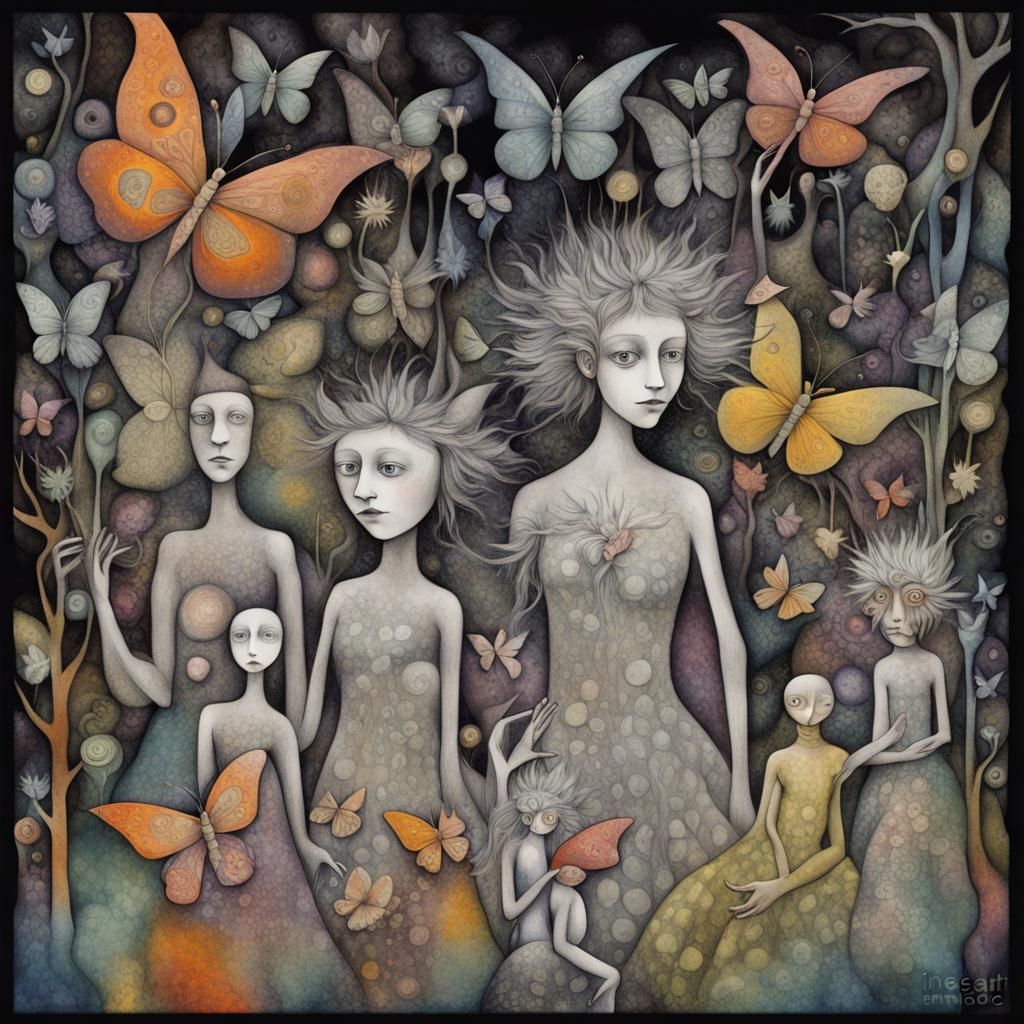 Fairy Family Dreamscape: A Surreal Digital Art Piece