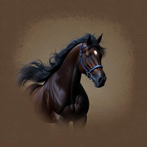 Photorealistic Chocolate Horse Sculpture