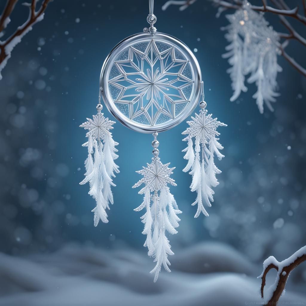 Crystal Dreamcatcher in Hyperrealistic Digital Art