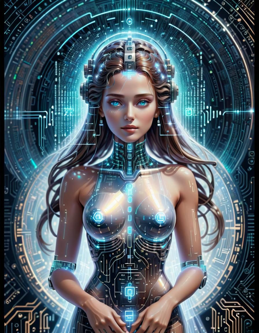 Goddess of A.I. as Holographic Artwork