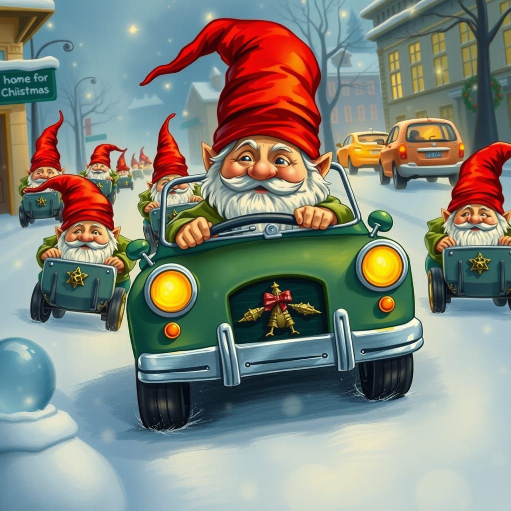 Driving Gnome for Christmas