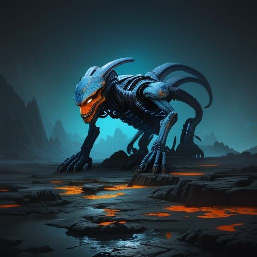 Alien Creature Concept Art in Quarry
