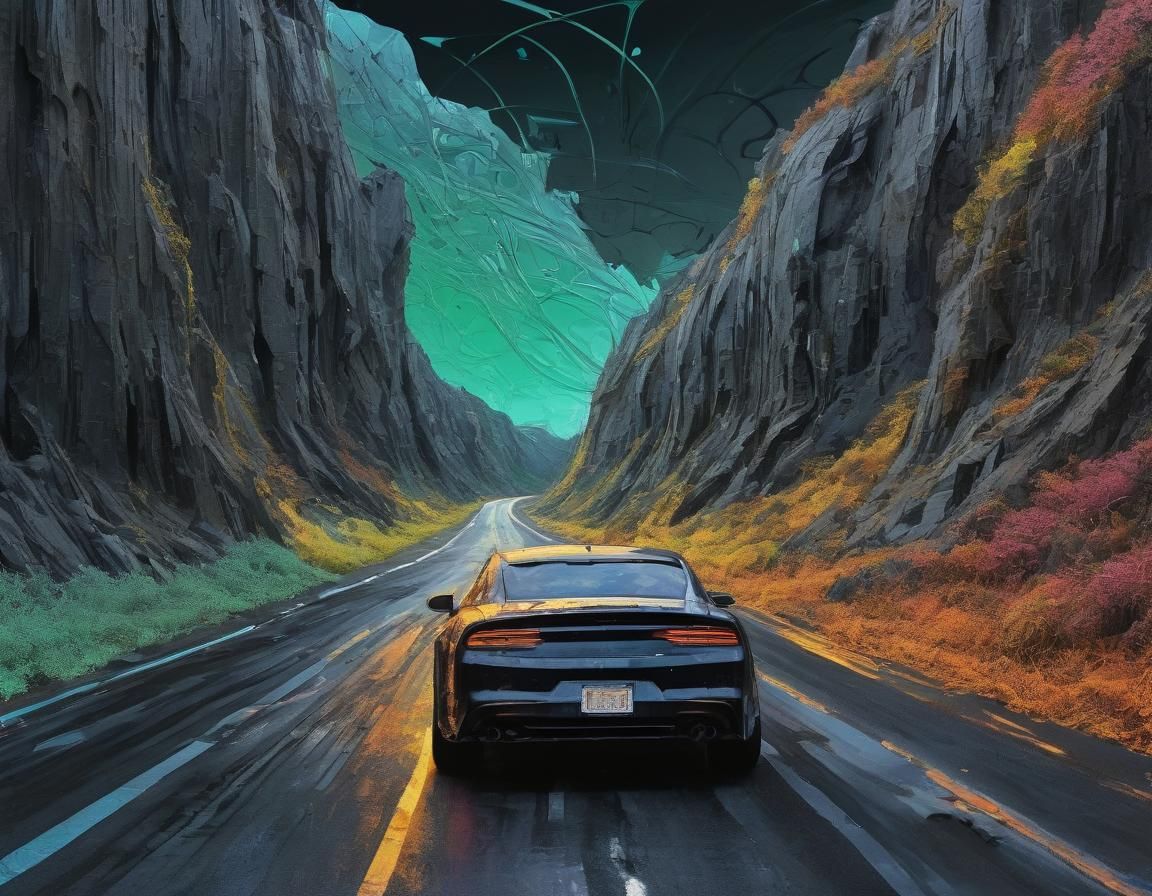 Surreal Road to Nowhere in Dichroic Colorway