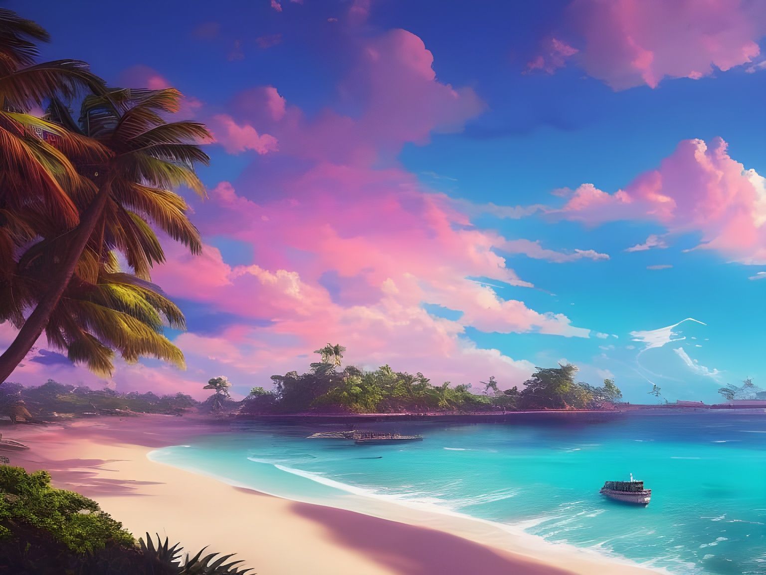 A tropical paradise