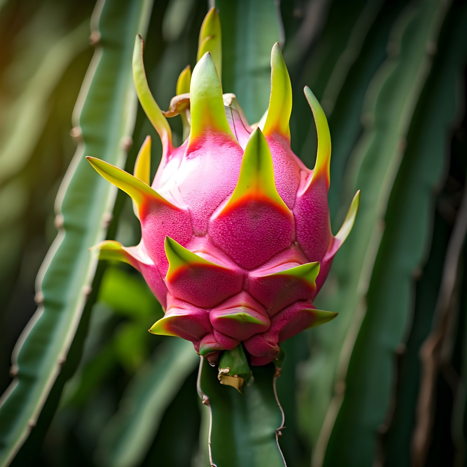 Electric Dragon Fruit in Rousseau and Merian Style