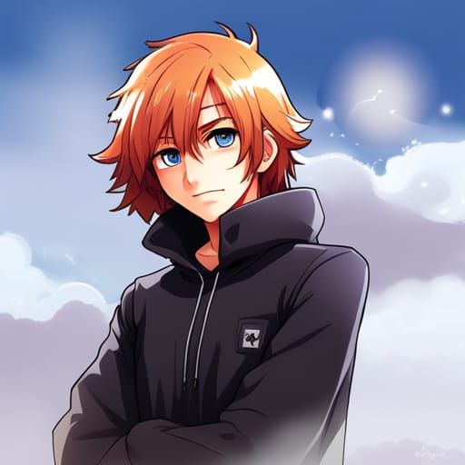 Anime Style Image of a Boy with Ginger Hair
