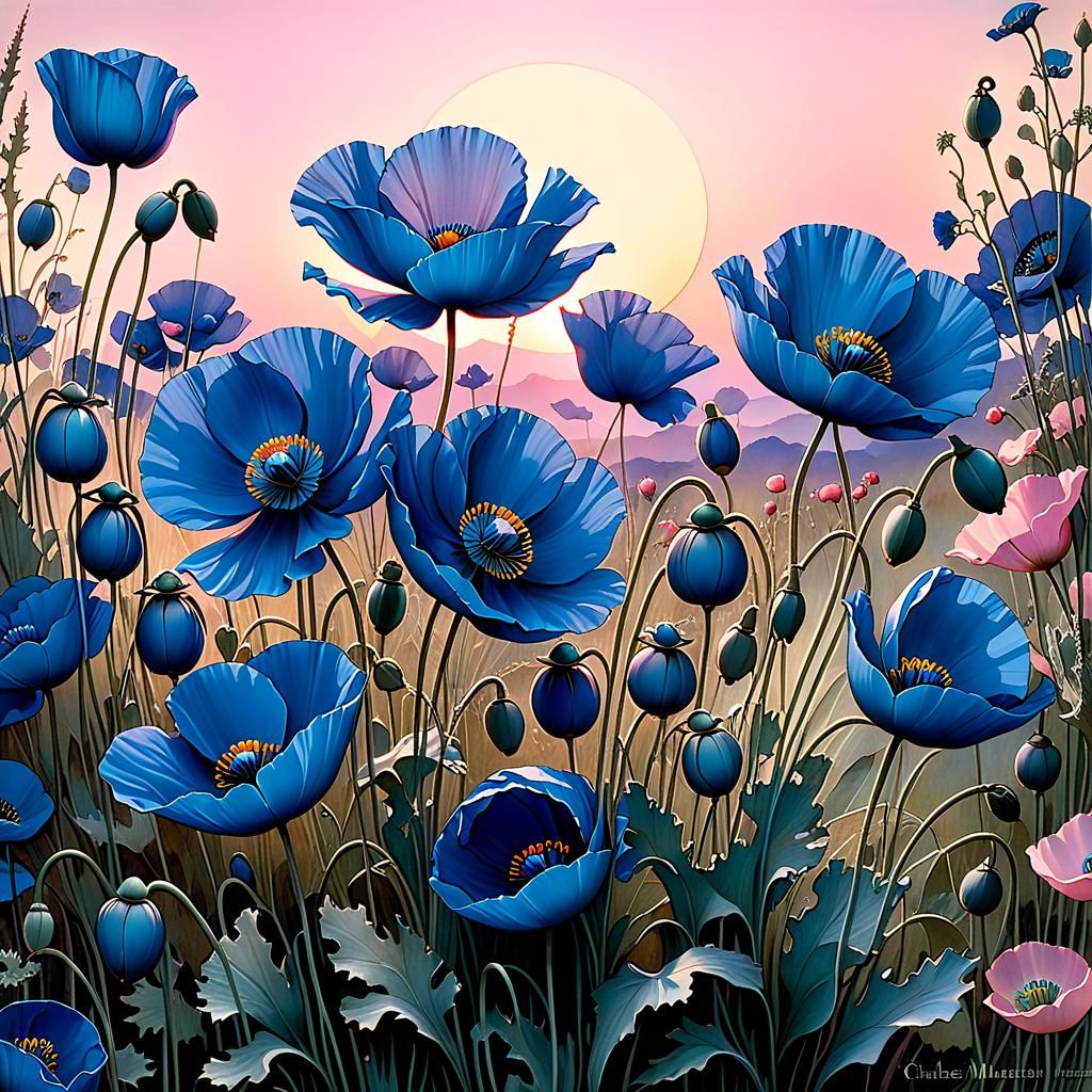 Blue Poppies