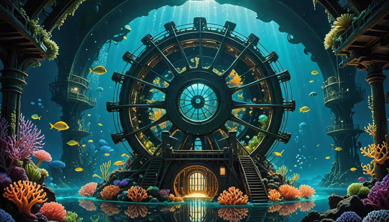 Glowing Coral City Unveils Submerged Splendor