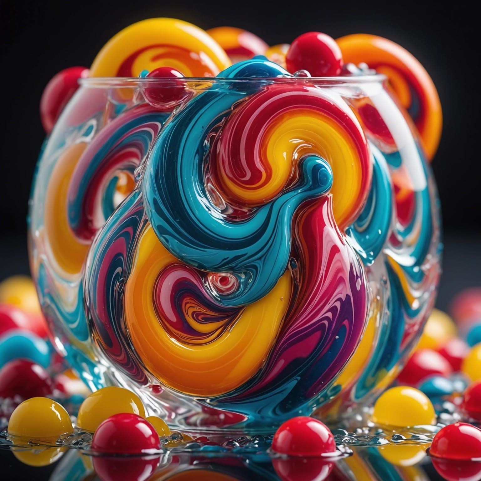 Mesmerizing Macro Photo of Melting Candy in Water