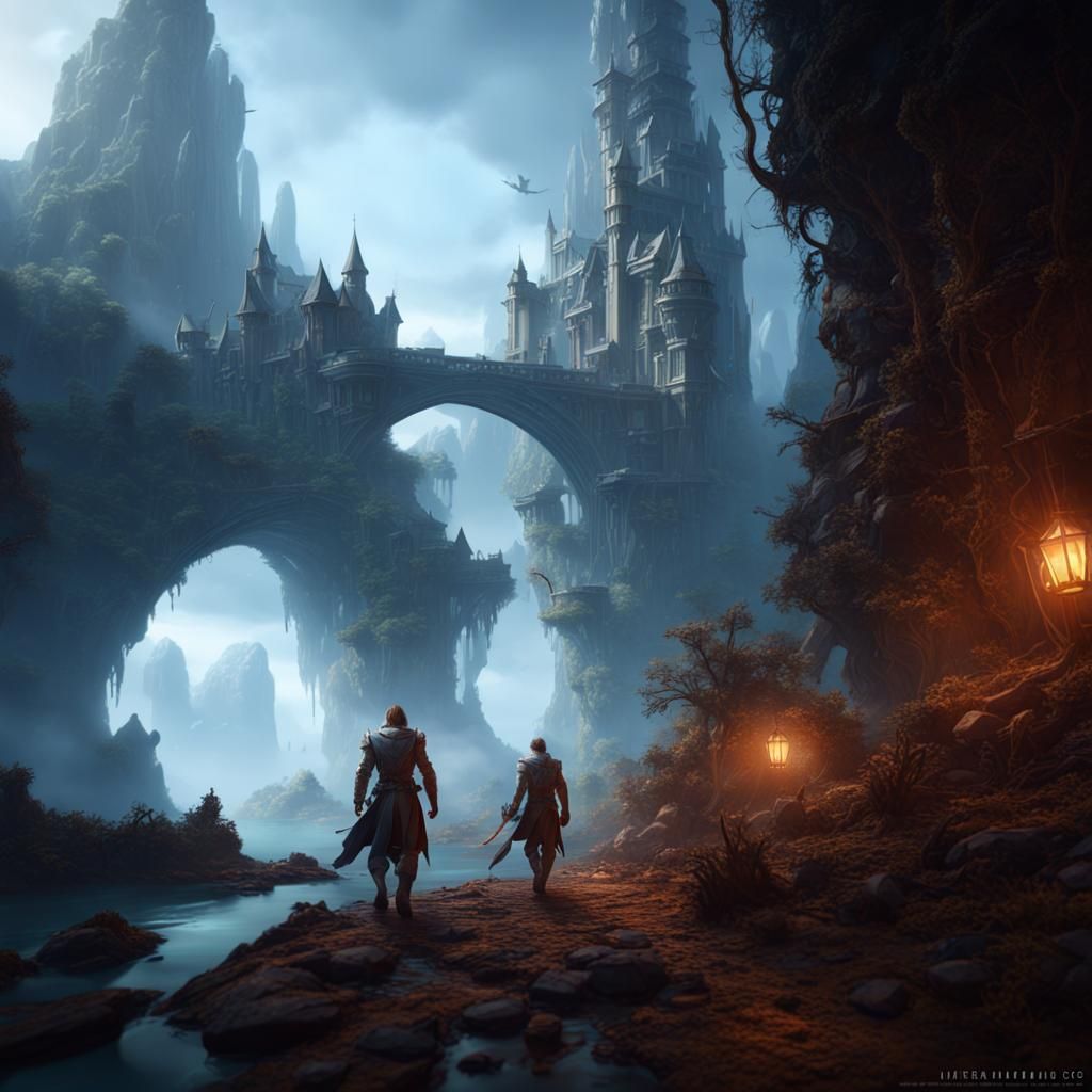 Fantastical Matte Painting in Deep Color