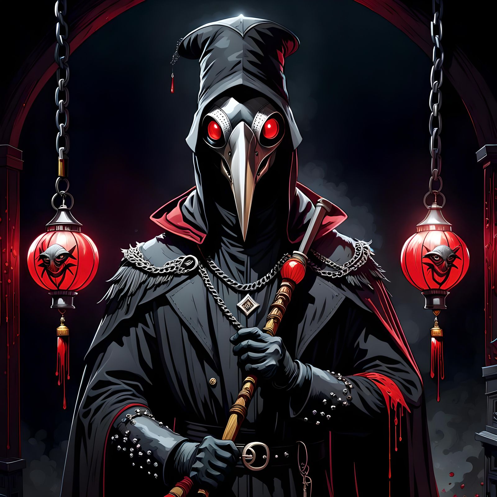 Whispers of the Shadowed Healer: The Enigmatic Plague Doctor With Crimson Eyes