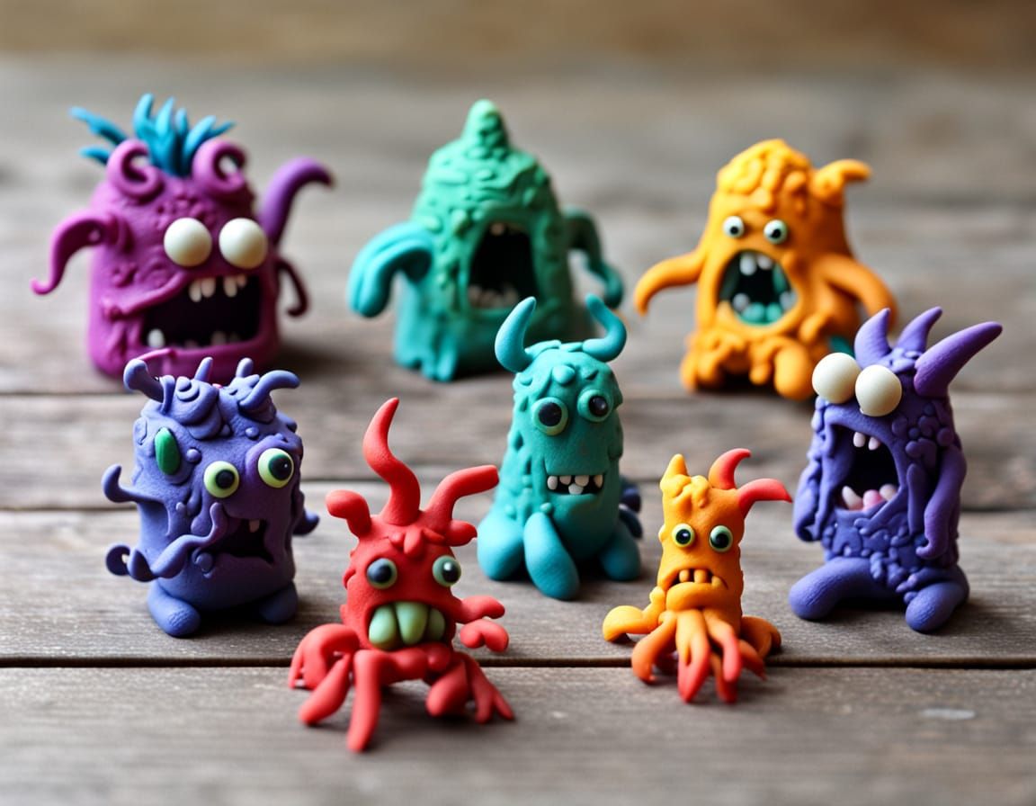 Play-Doh Monsters Wreak Havoc in Pottery Workshop