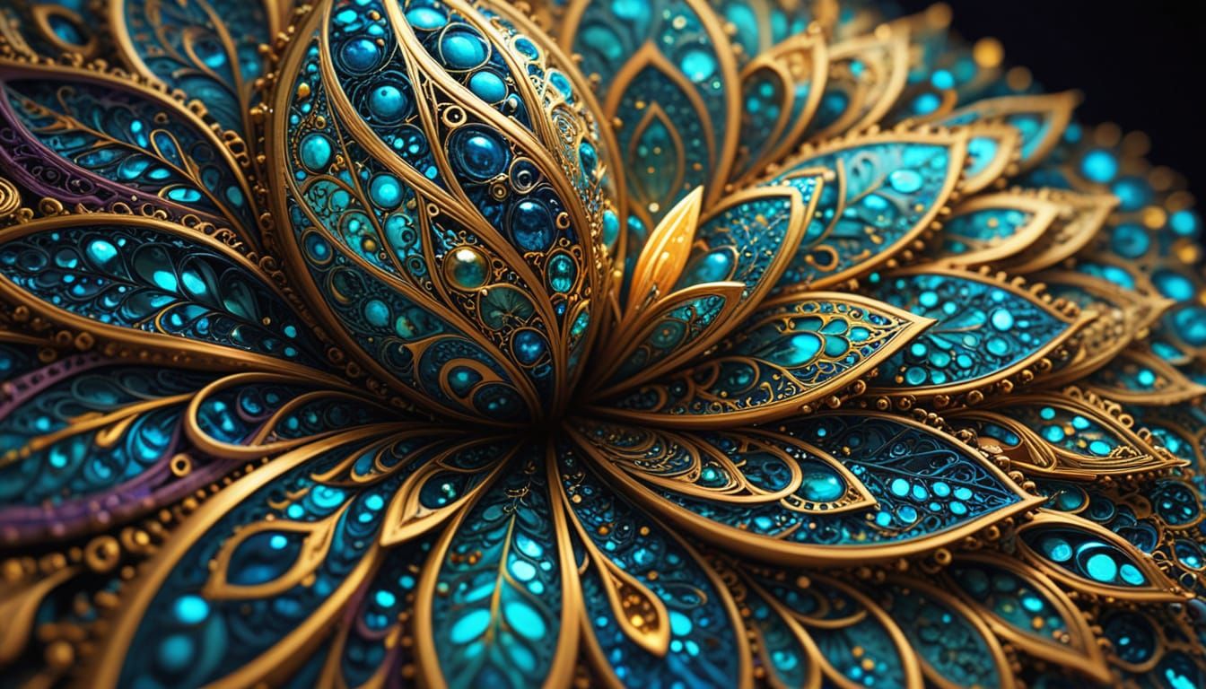 Glass Fractal Art in ZenDoodle Style