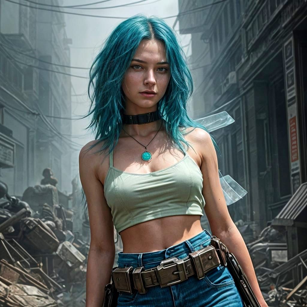 Cyberpunk Code Matrix in Holographic Projection