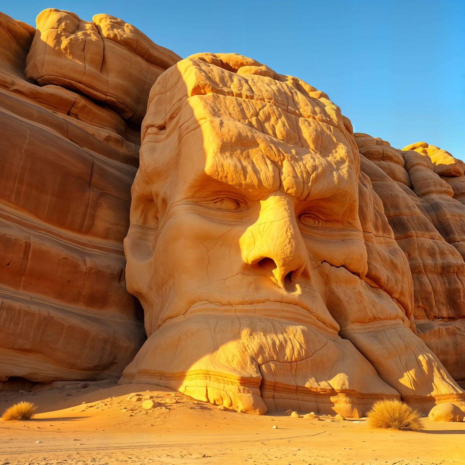 Ancient Desert Rock Formation in Photorealistic Detail
