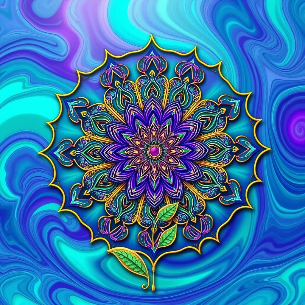 Ethereal Bloom in Vibrant, Iridescent Hues