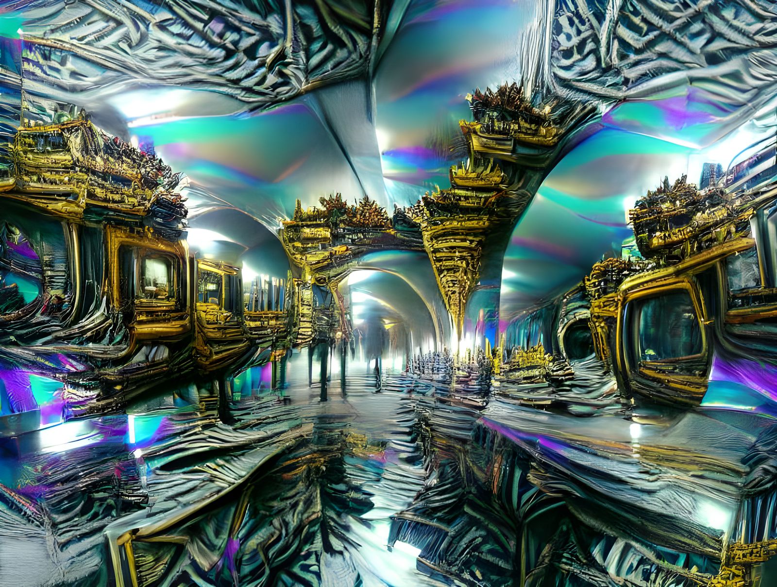 Fractal Reflections in Holographic Tunnel of Mirrors