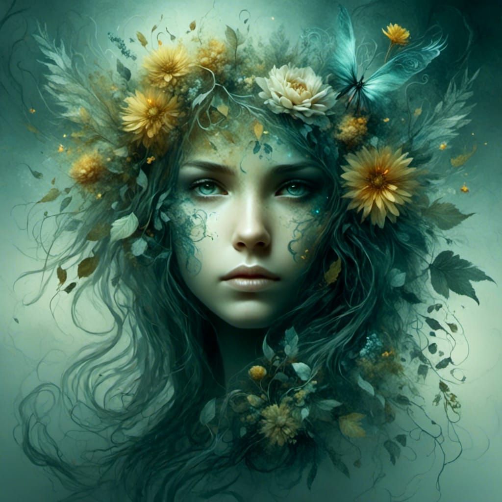 Ethereal Nature Scene with Melancholy Undertones