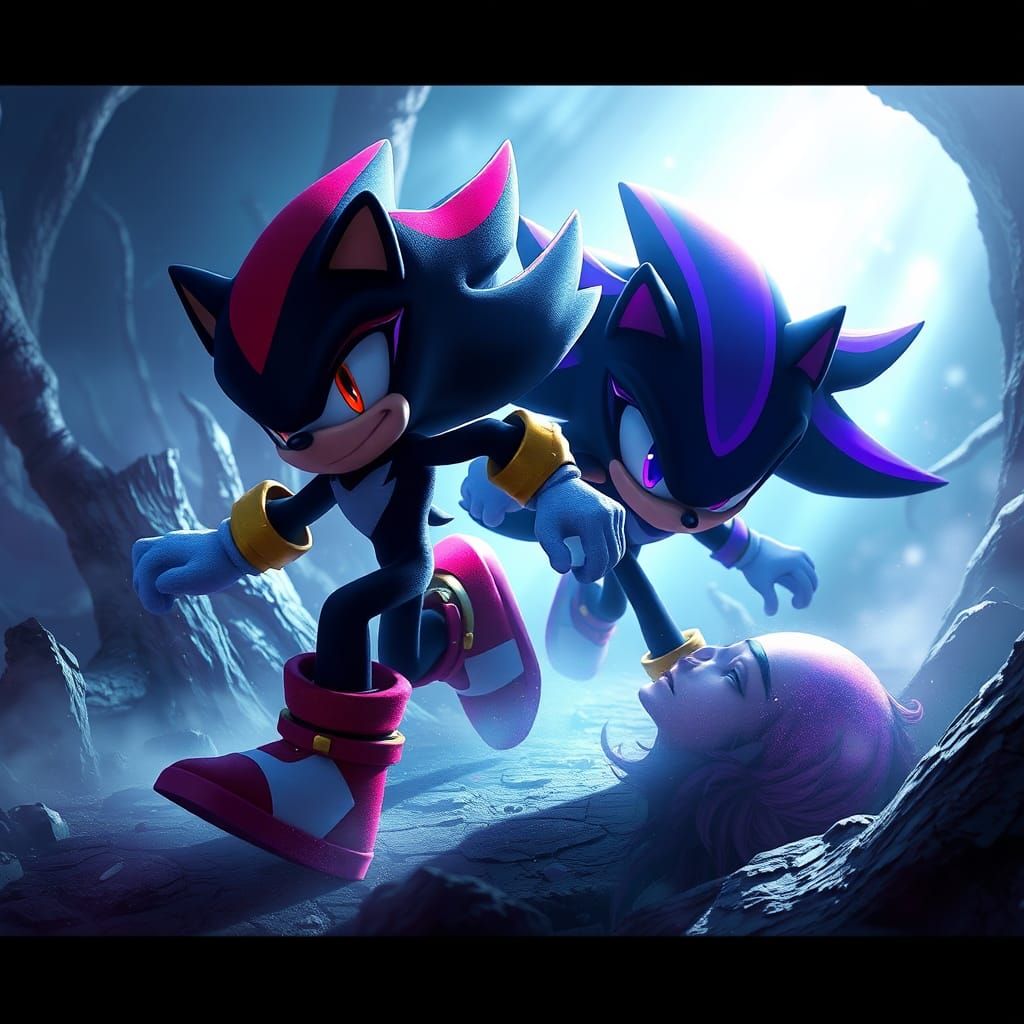 Shadow the Hedgehog Rescues Himself: Fantasy Concept Art